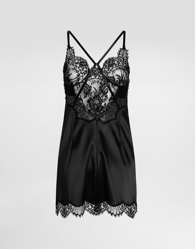 Satin and lace slip 3