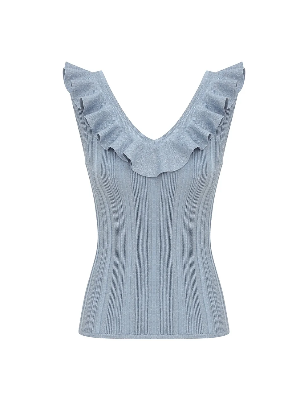 ASTER METALLIC FRILL TOP - 1