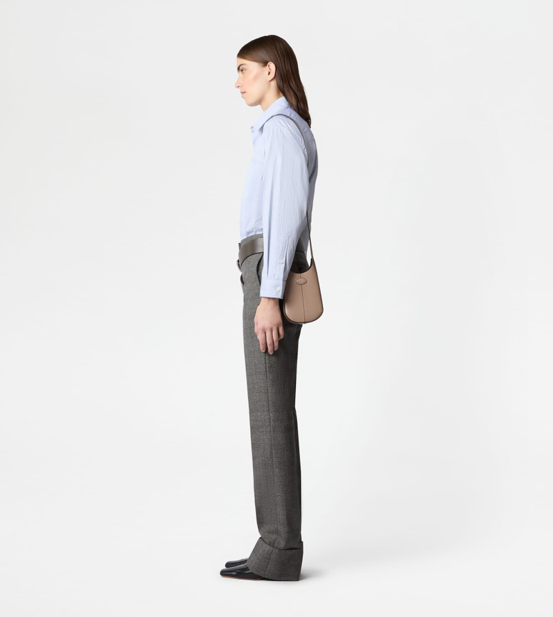 MICRO HOBO DI BAG IN LEATHER - BEIGE 6