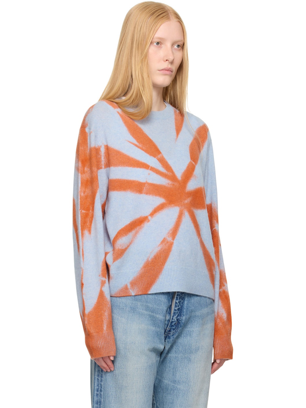 Blue & Orange Mythic Tranquility Crew Sweater - 2