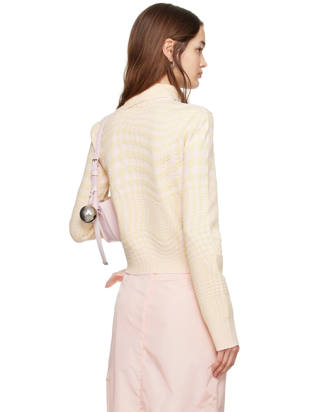 Yellow & Pink Warped Turtleneck - 3