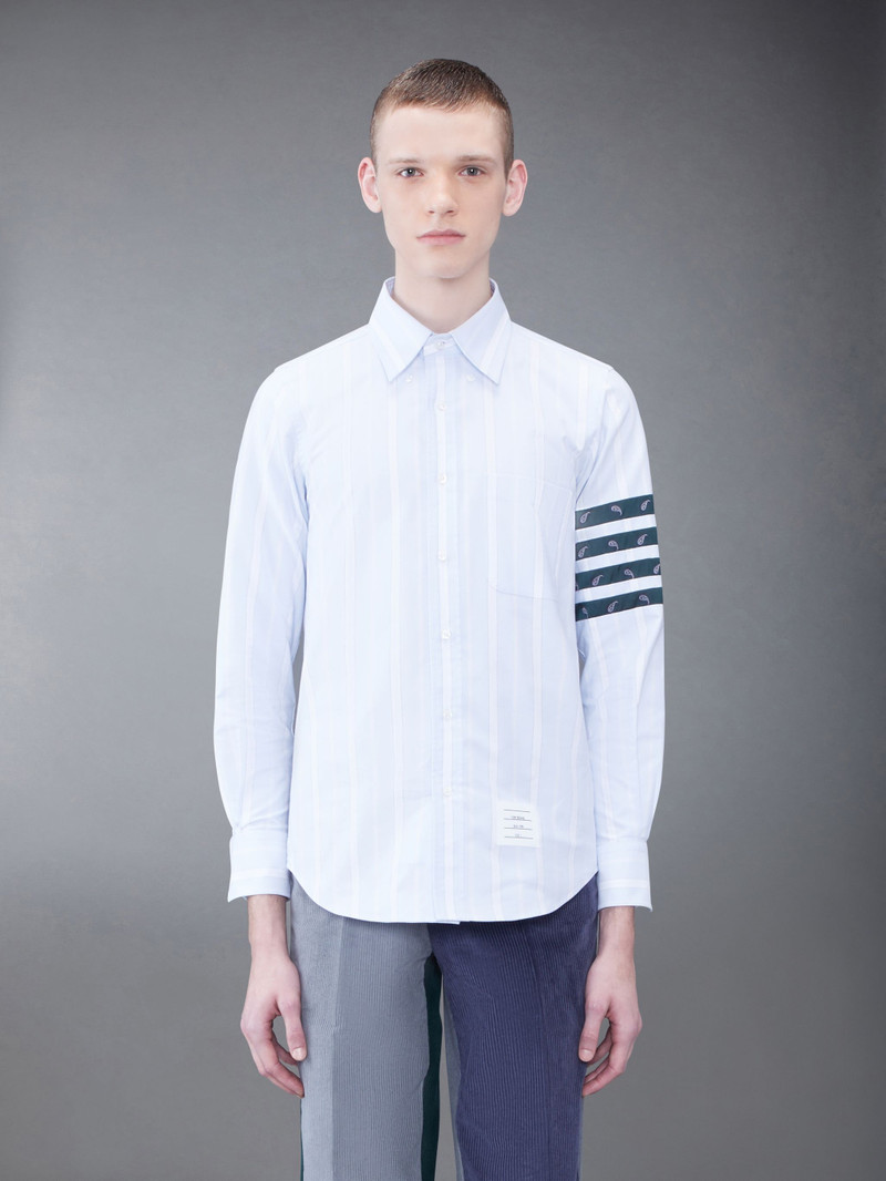 Thom Browne Paisley Tie Jacquard 4-Bar Straight Fit Shirt outlook