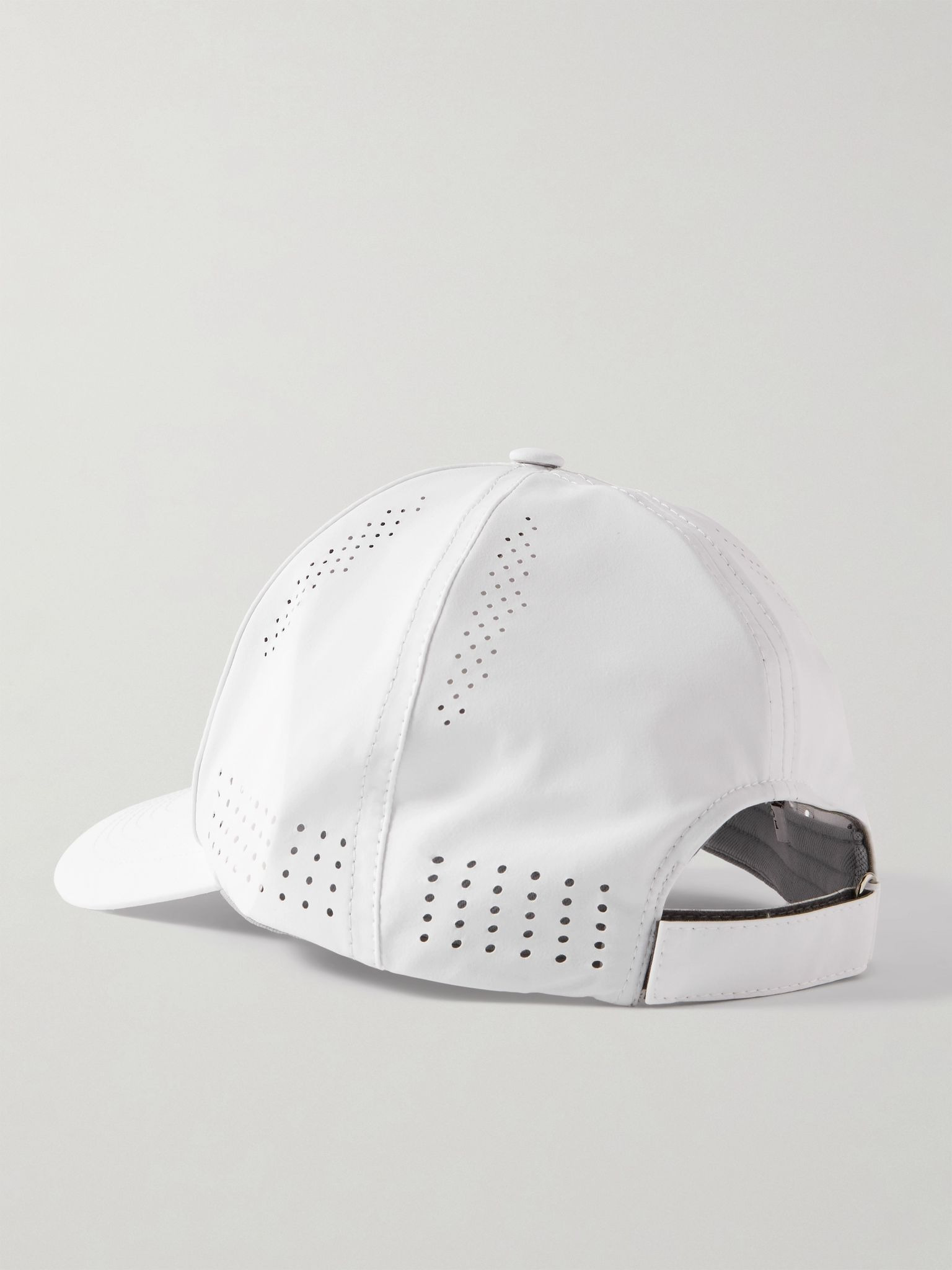 Logo-Print Embroidered Shell Baseball Cap White - 3