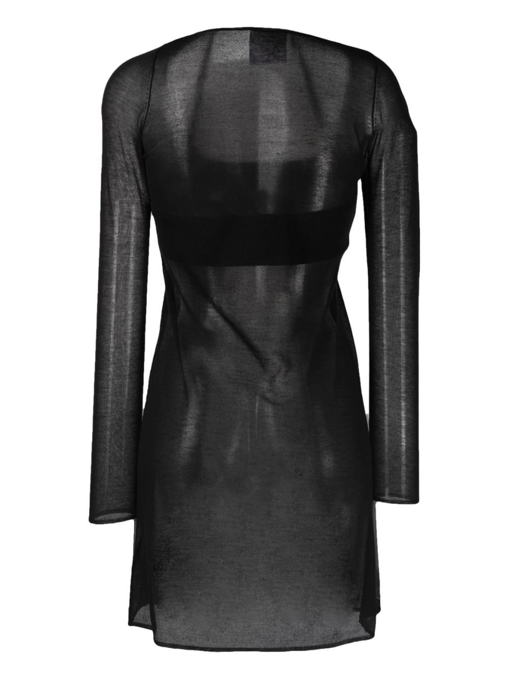 cut-out semi-sheer top - 2