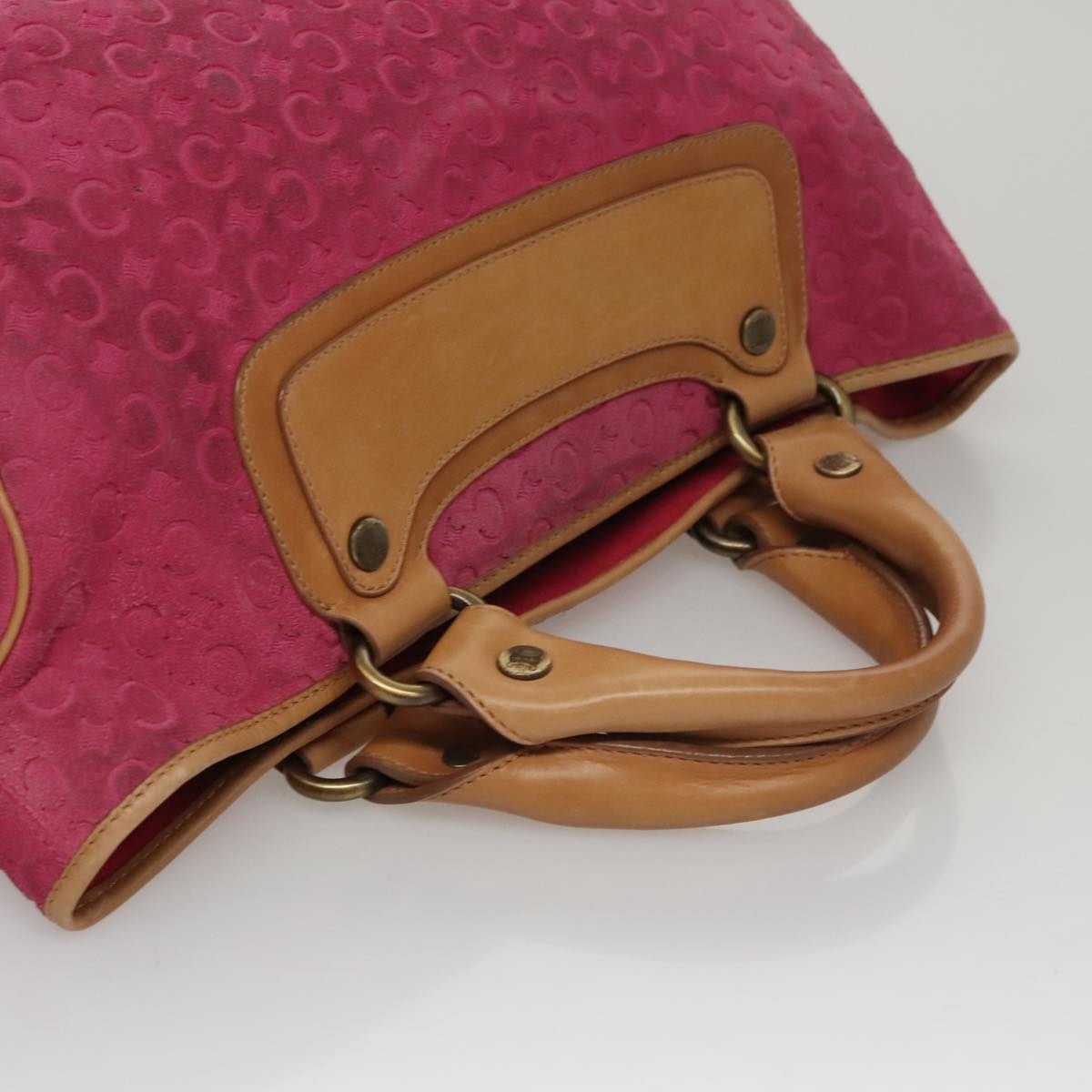 CELINE C Macadam Canvas Boogie Bag Hand Bag Pink - 6