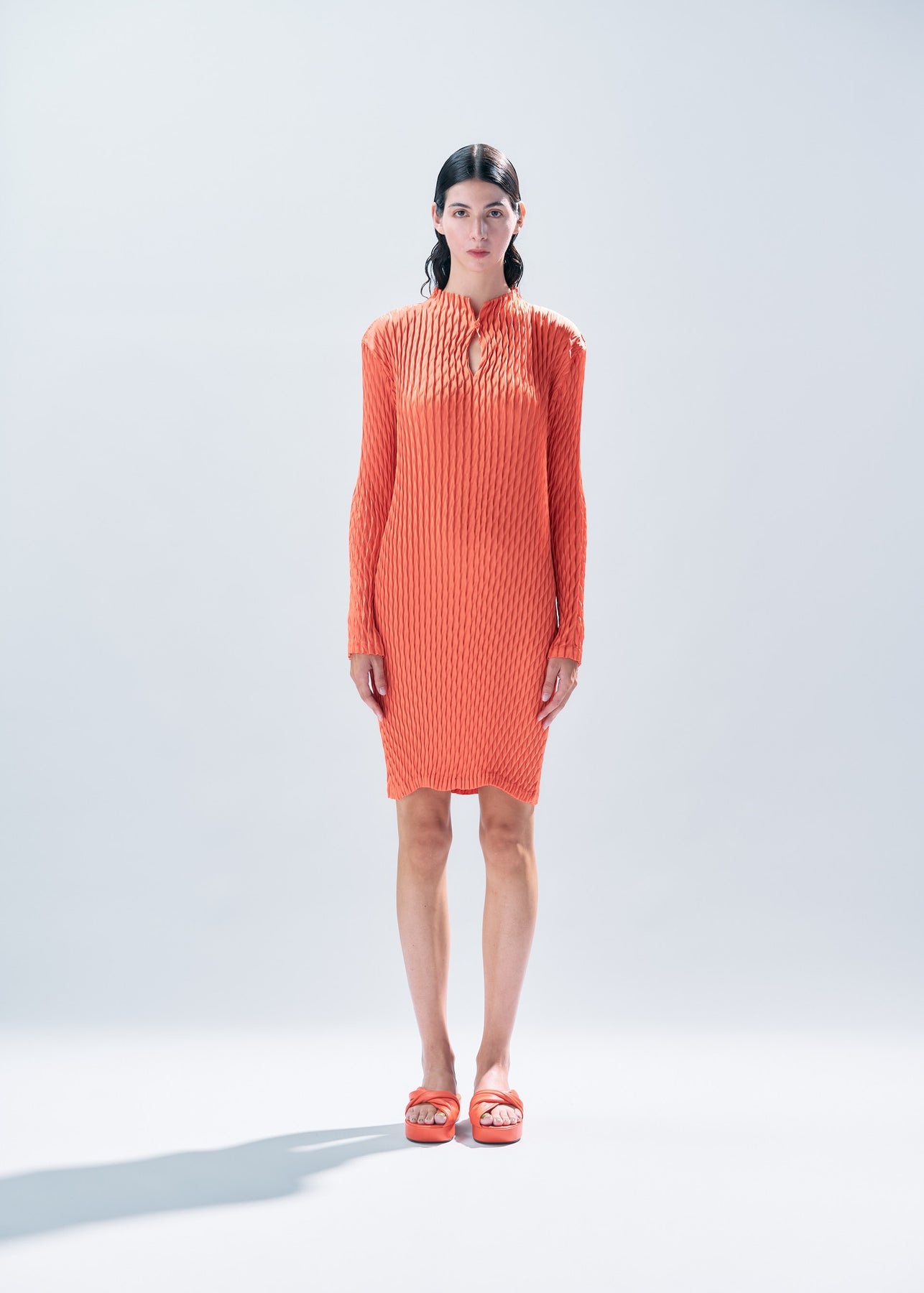 DIFFUSED PLEATS DRESS - 3