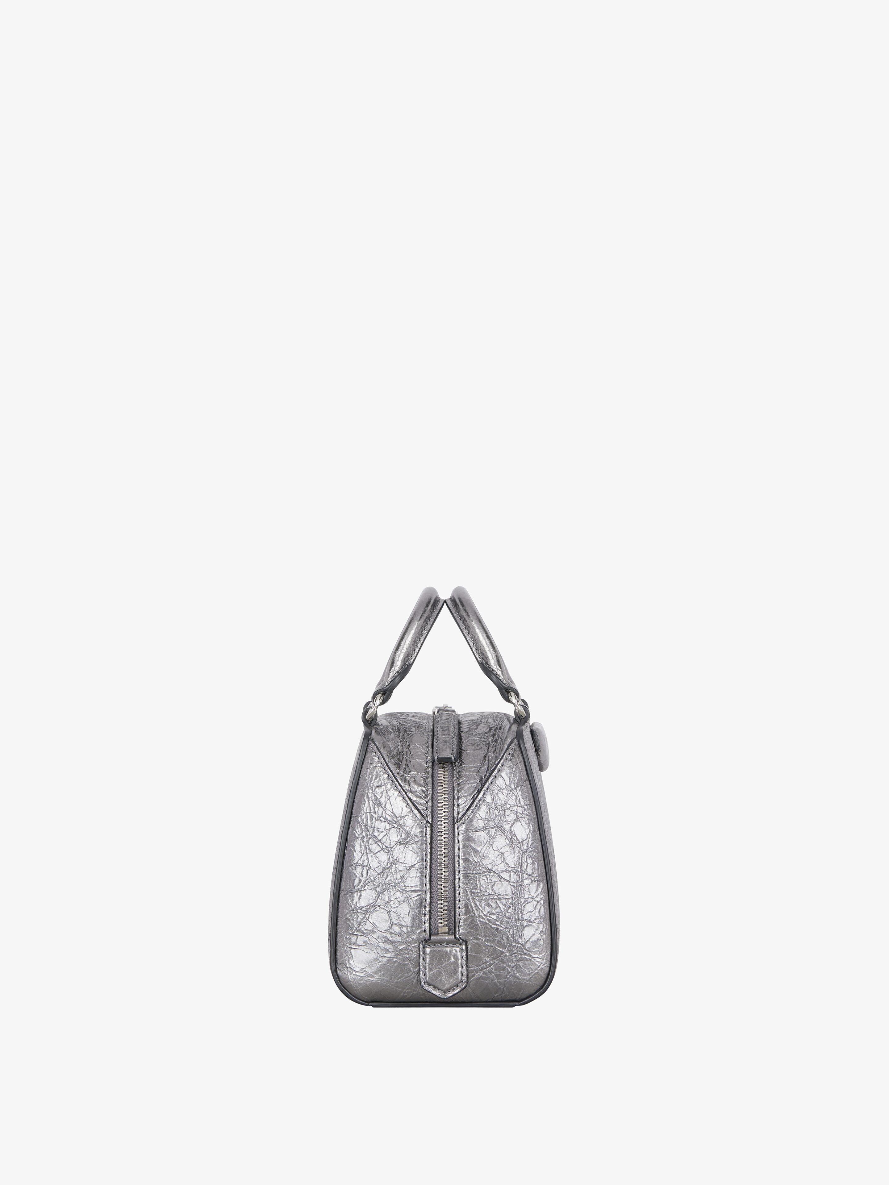 NANO ANTIGONA CUBE BAG IN LAMINATED LEATHER - 4