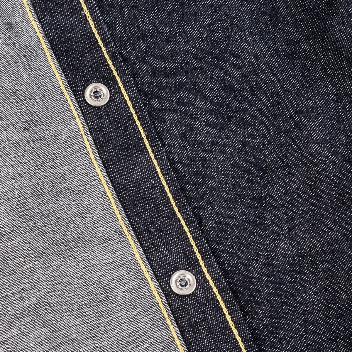 IHSH-320-IND 10oz Selvedge Denim Western Shirt - Indigo - 16