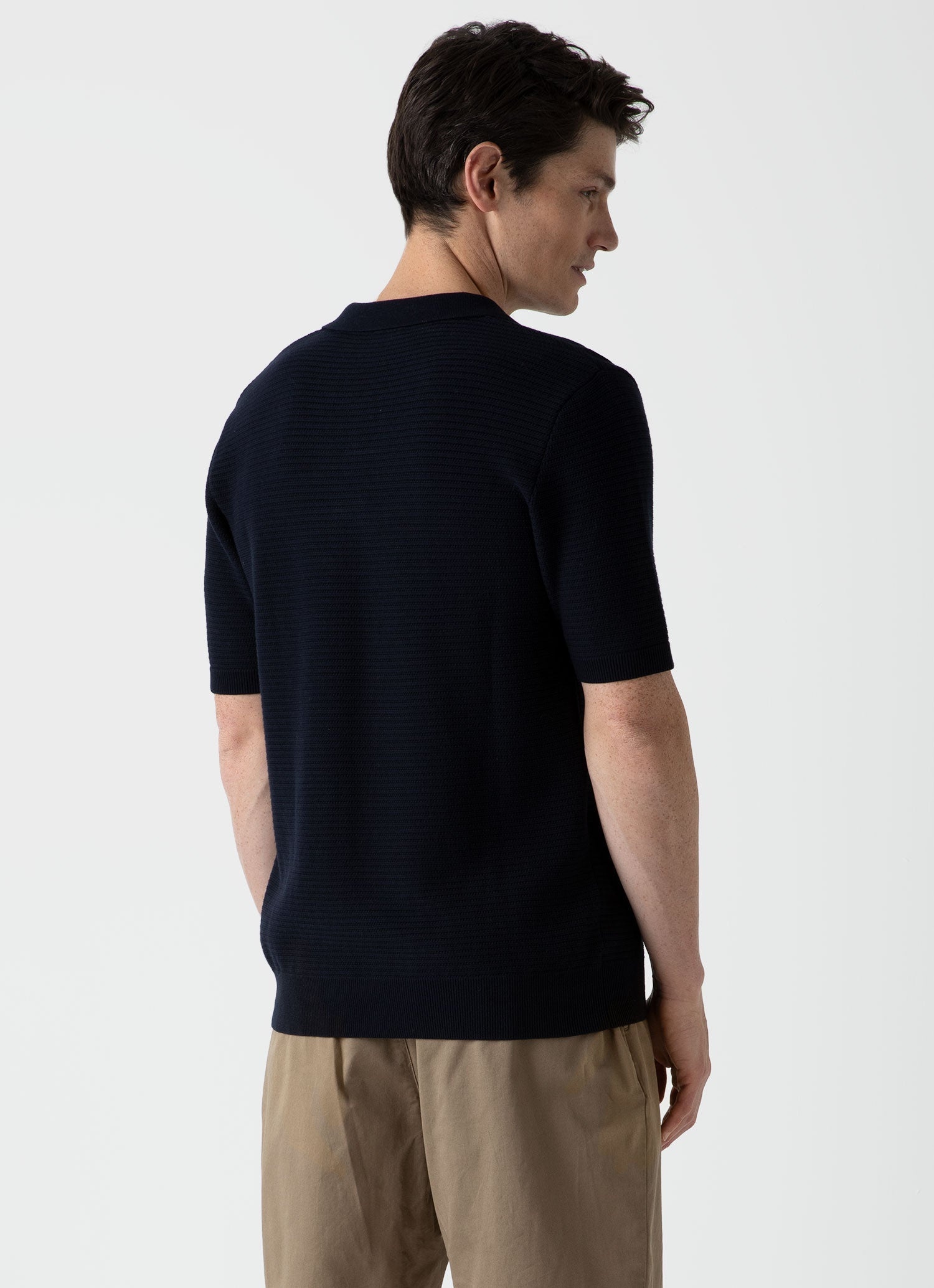 Open Textured Polo Shirt - 4
