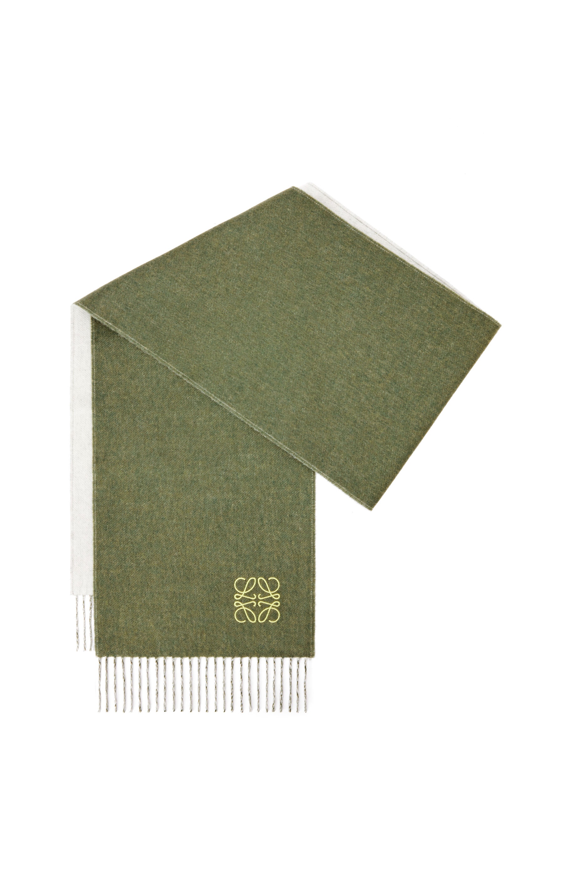 Bicolour scarf in wool and cashmere - 3