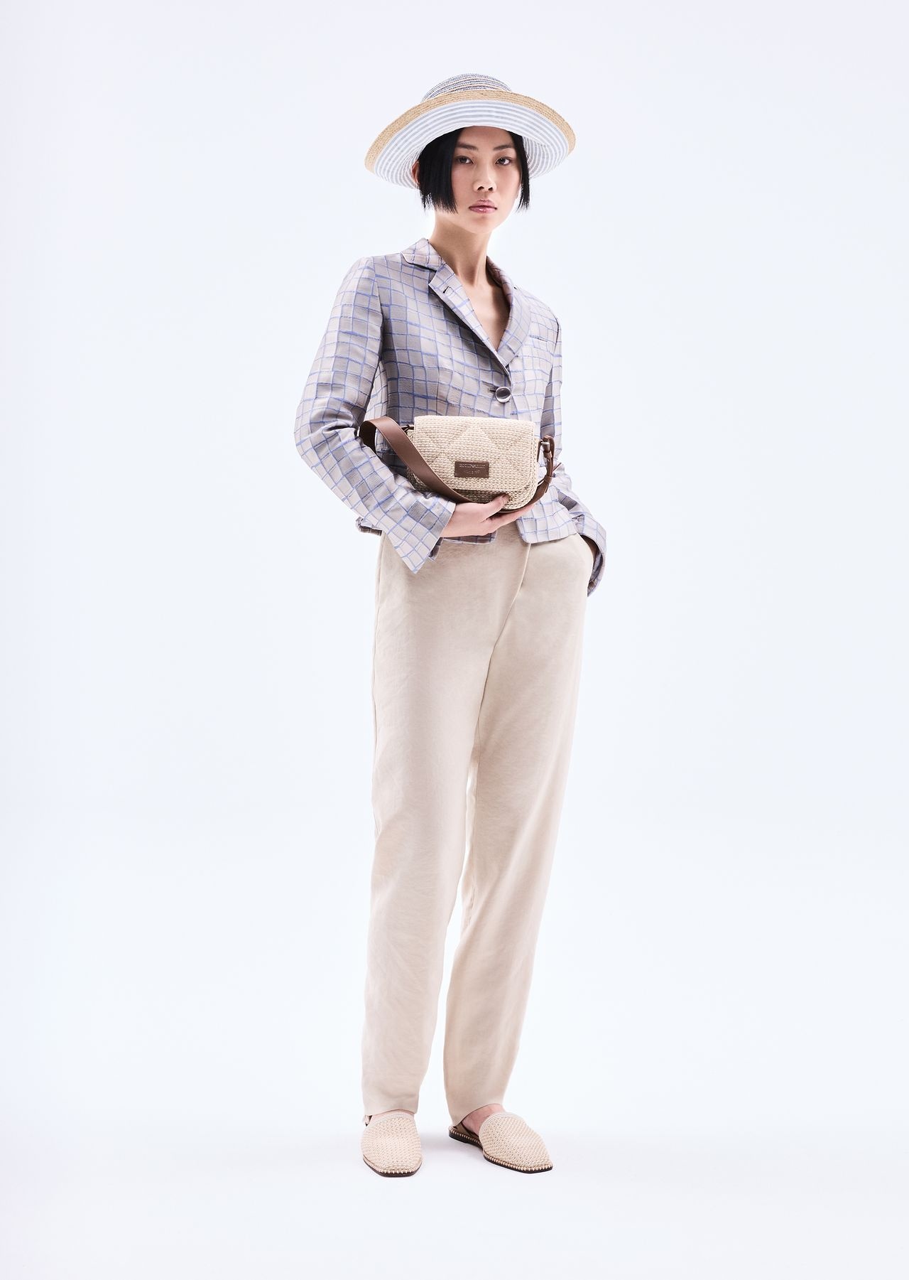 Slim-fit trousers in a flowing, washed matte fabric - 6