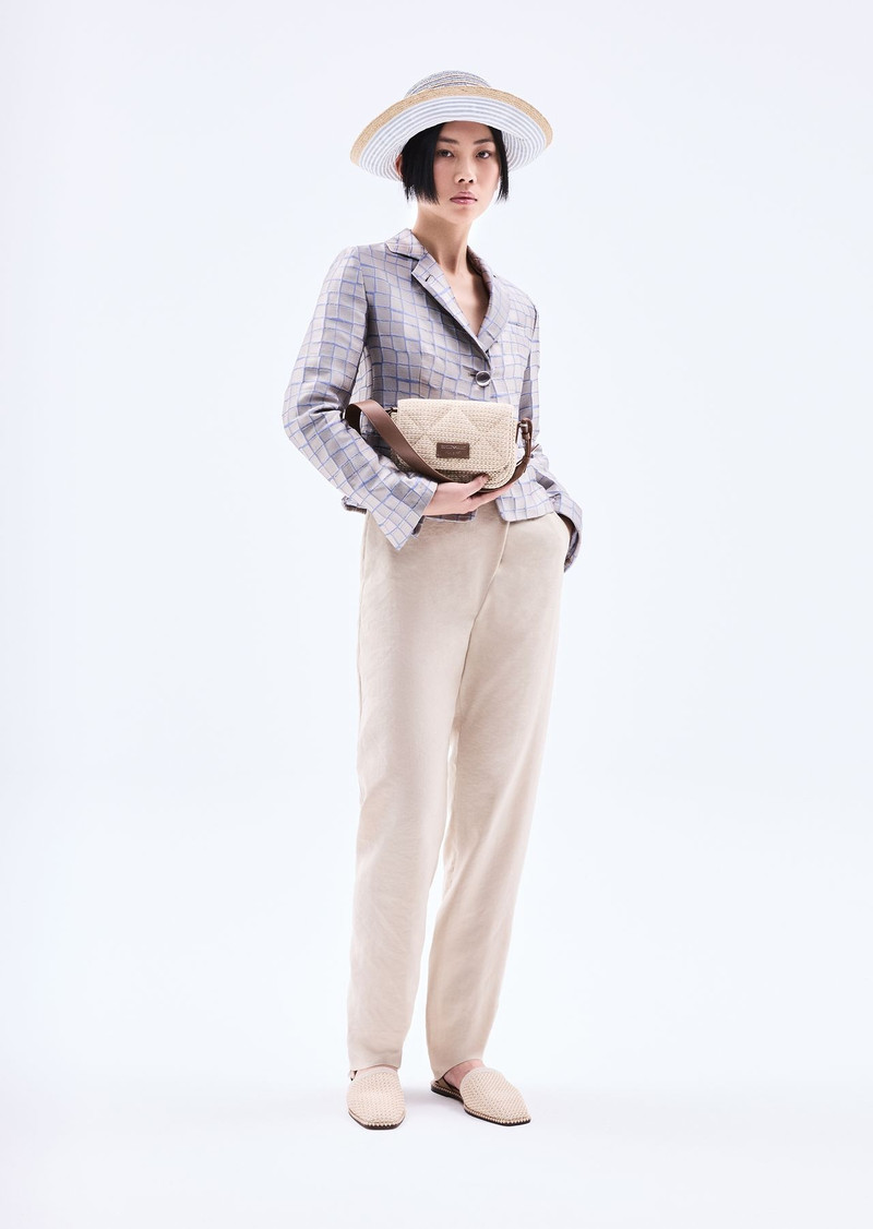 Slim-fit trousers in a flowing, washed matte fabric 6