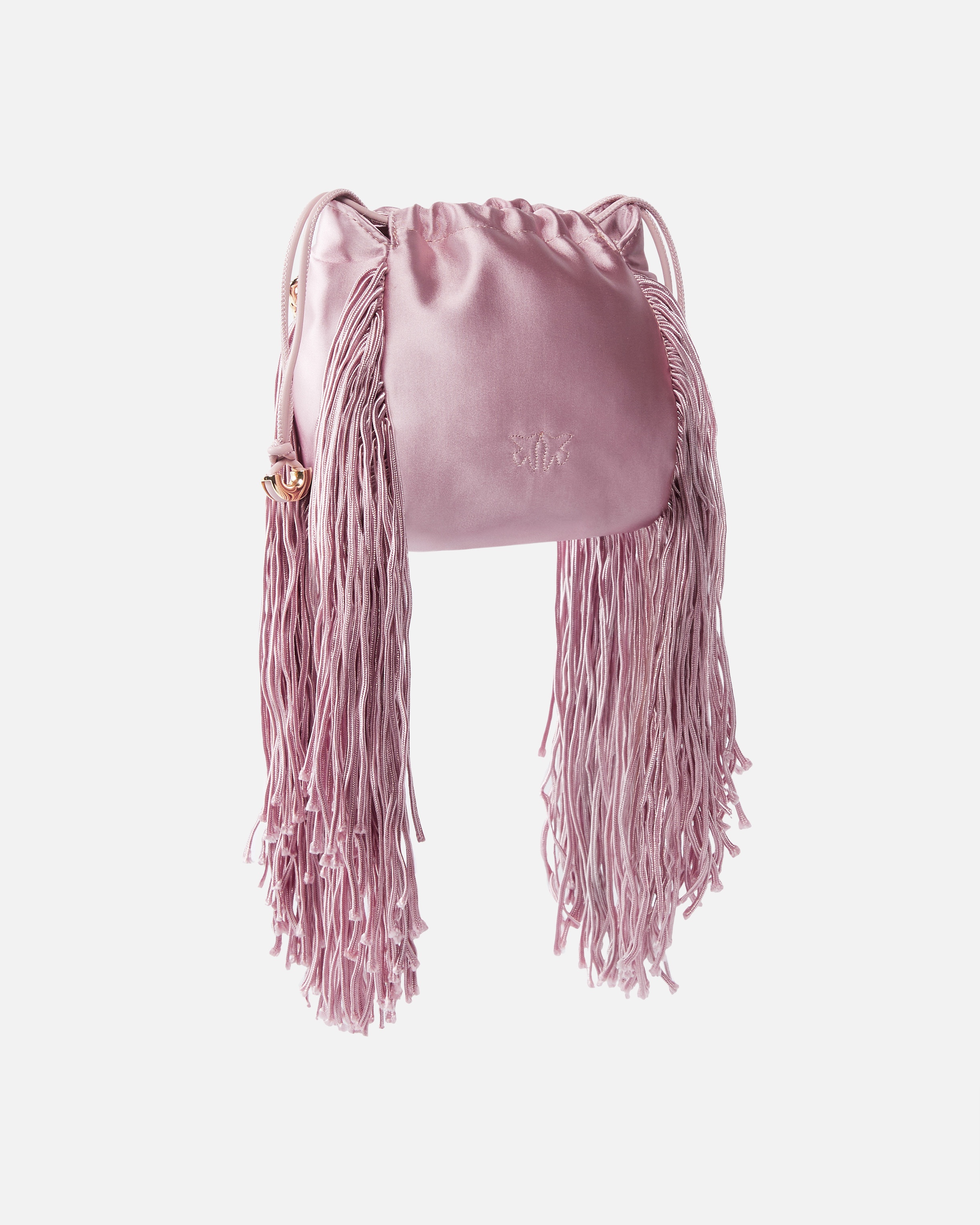 SATIN MINI CLUTCH WITH FRINGING - 2