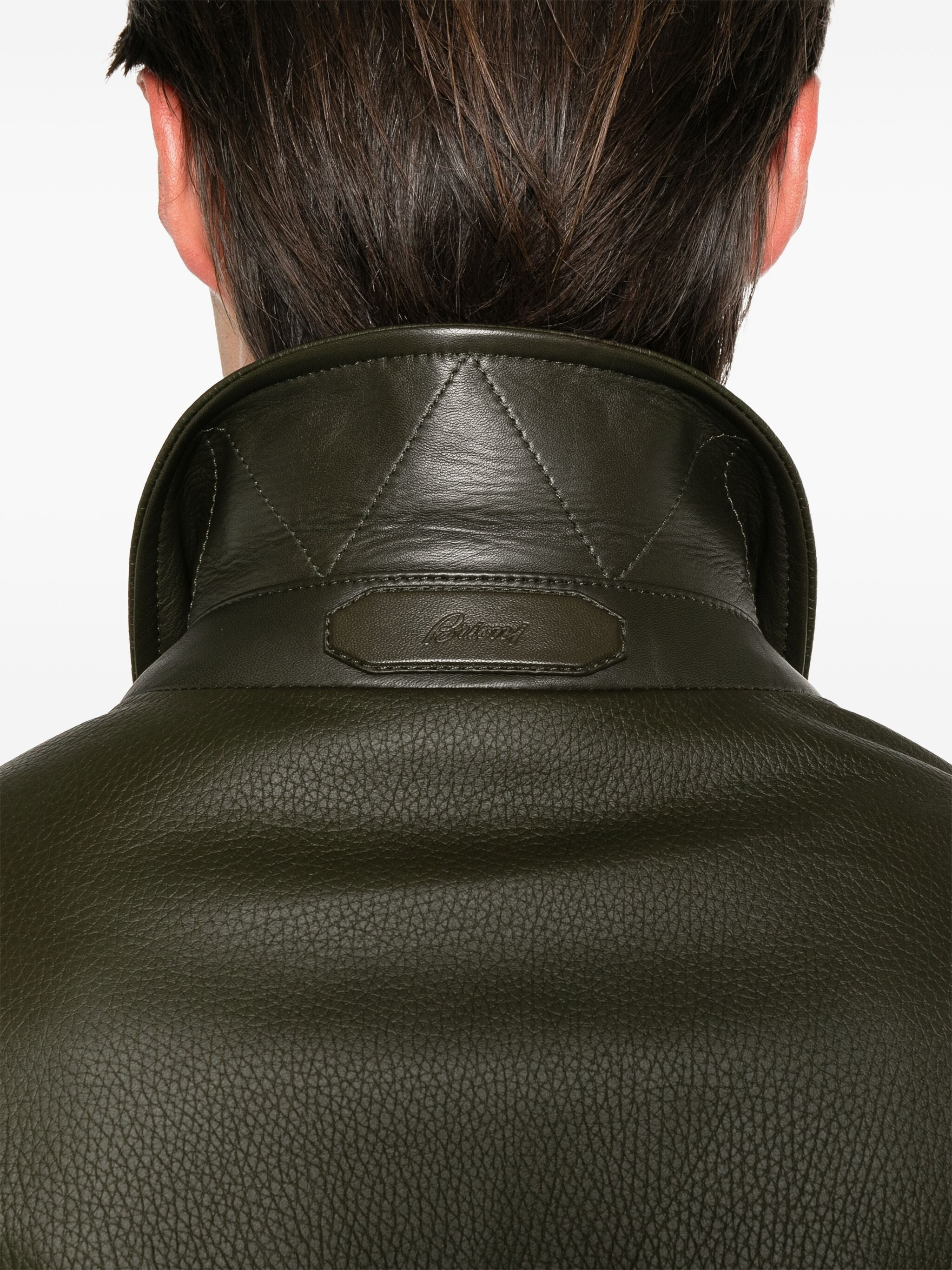 LEATHER SAHARIANA JACKET - 5