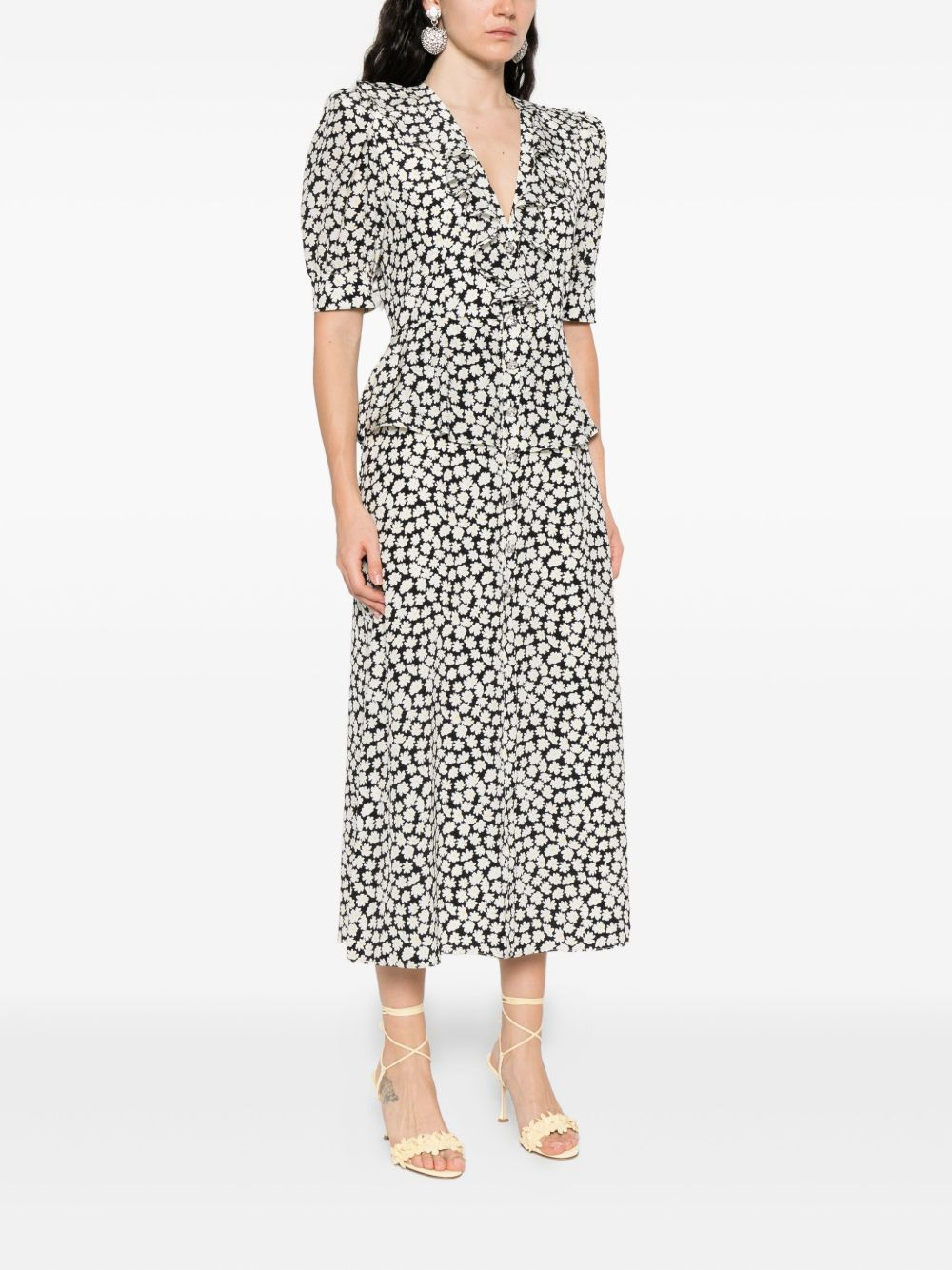 floral-print midi dress - 3