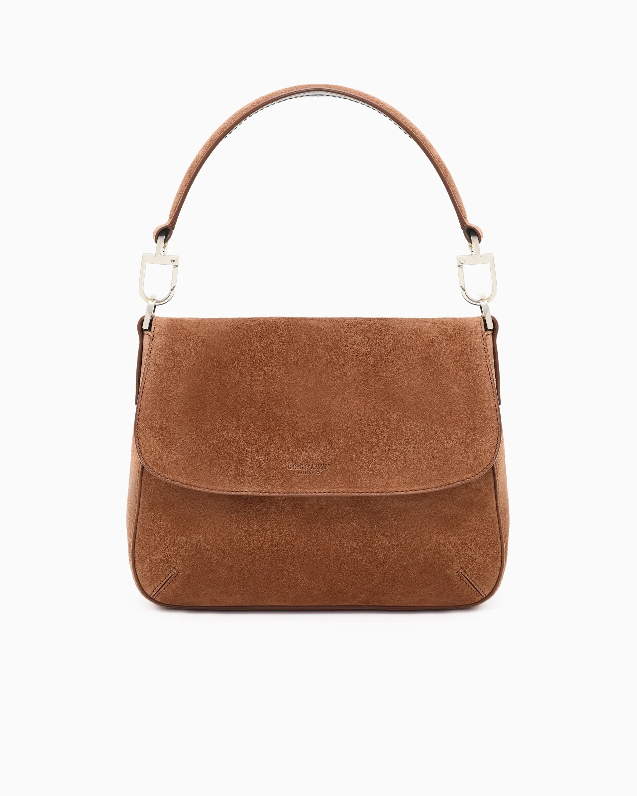 Medium la Prima Soft baguette bag in suede - 1