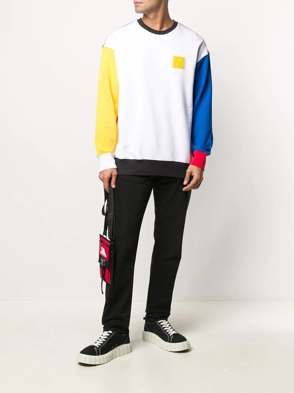 lego patch colour-block sweatshirt - 2