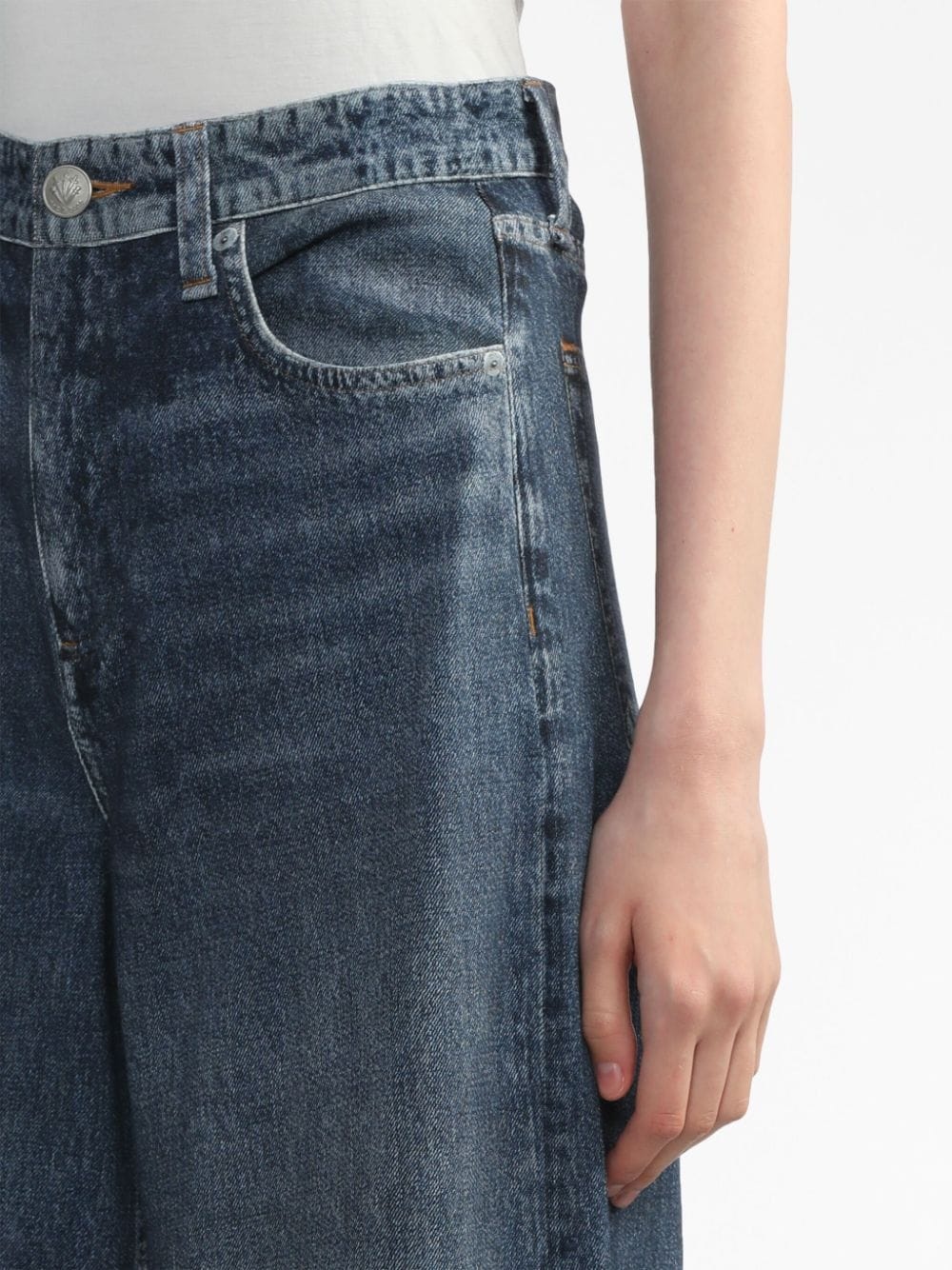 mid-rise wide-leg jeans - 5