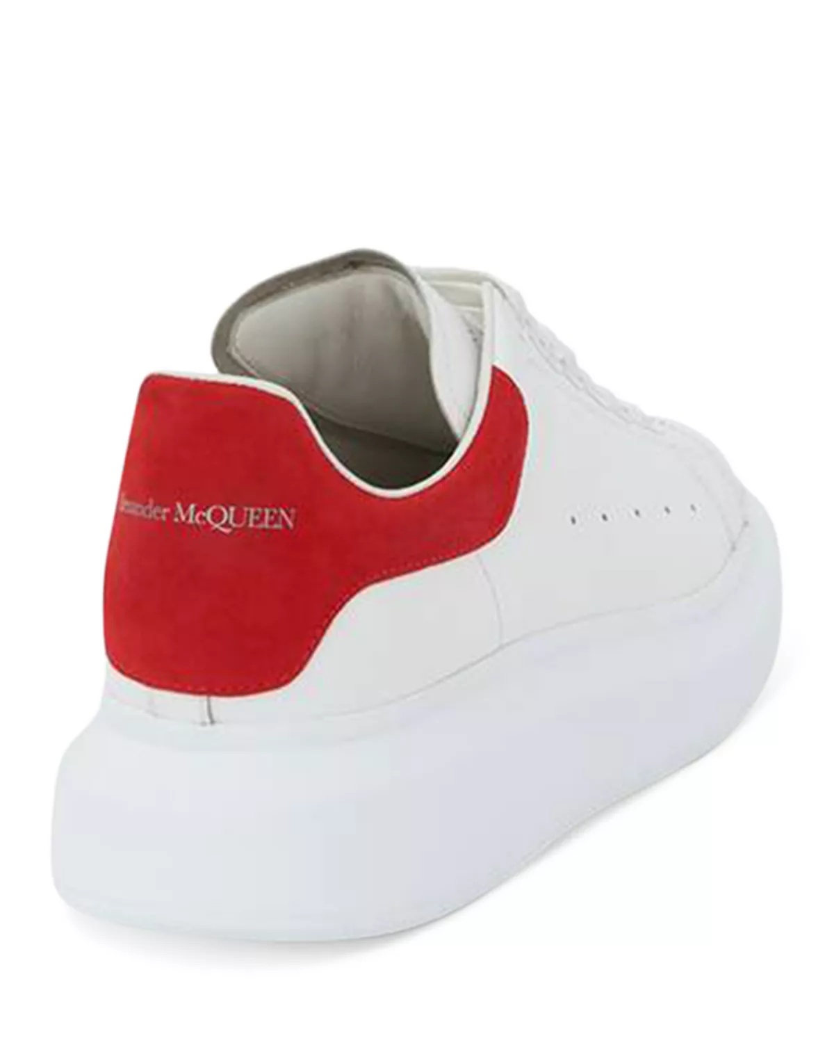 Men's Oversized Leather Heel Detail Sneakers - 4