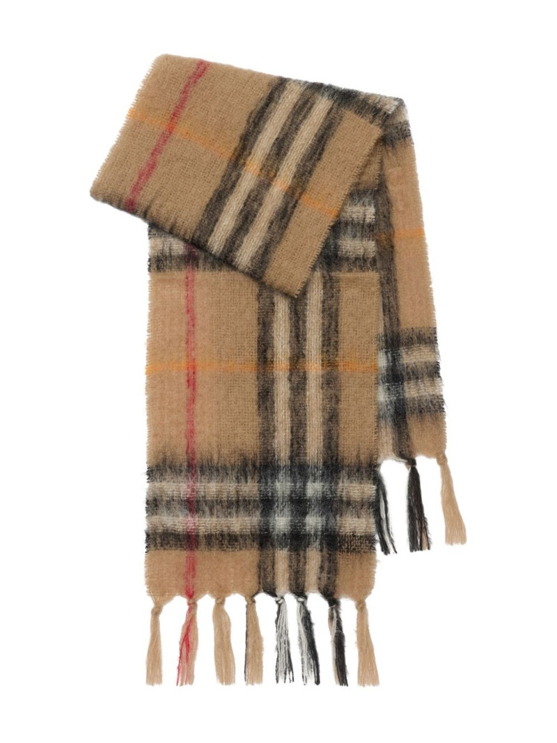 Burberry checked mohair scarf outlook