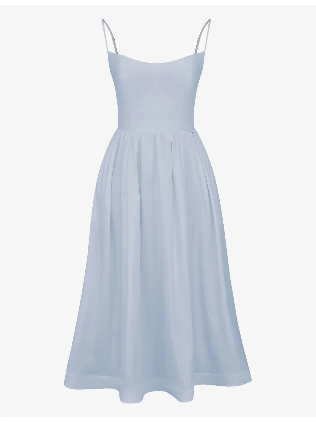 Lolita scoop-neck stretch cotton-blend midi dress - 1