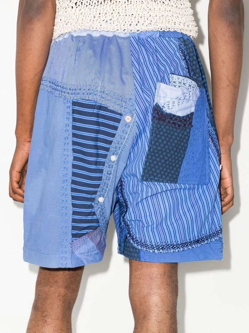 patchwork track shorts 3