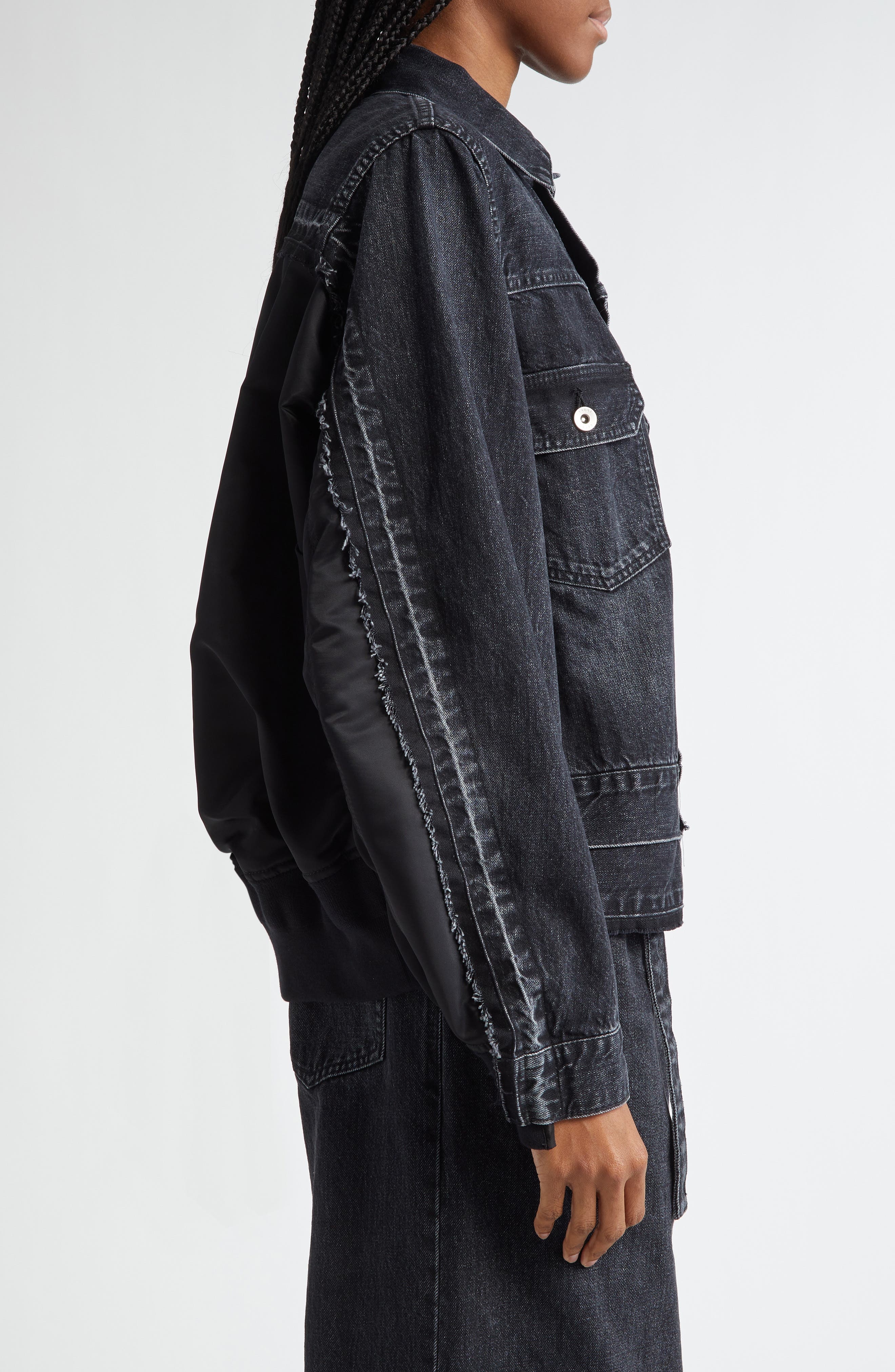 Denim & Nylon Twill Jacket - 4
