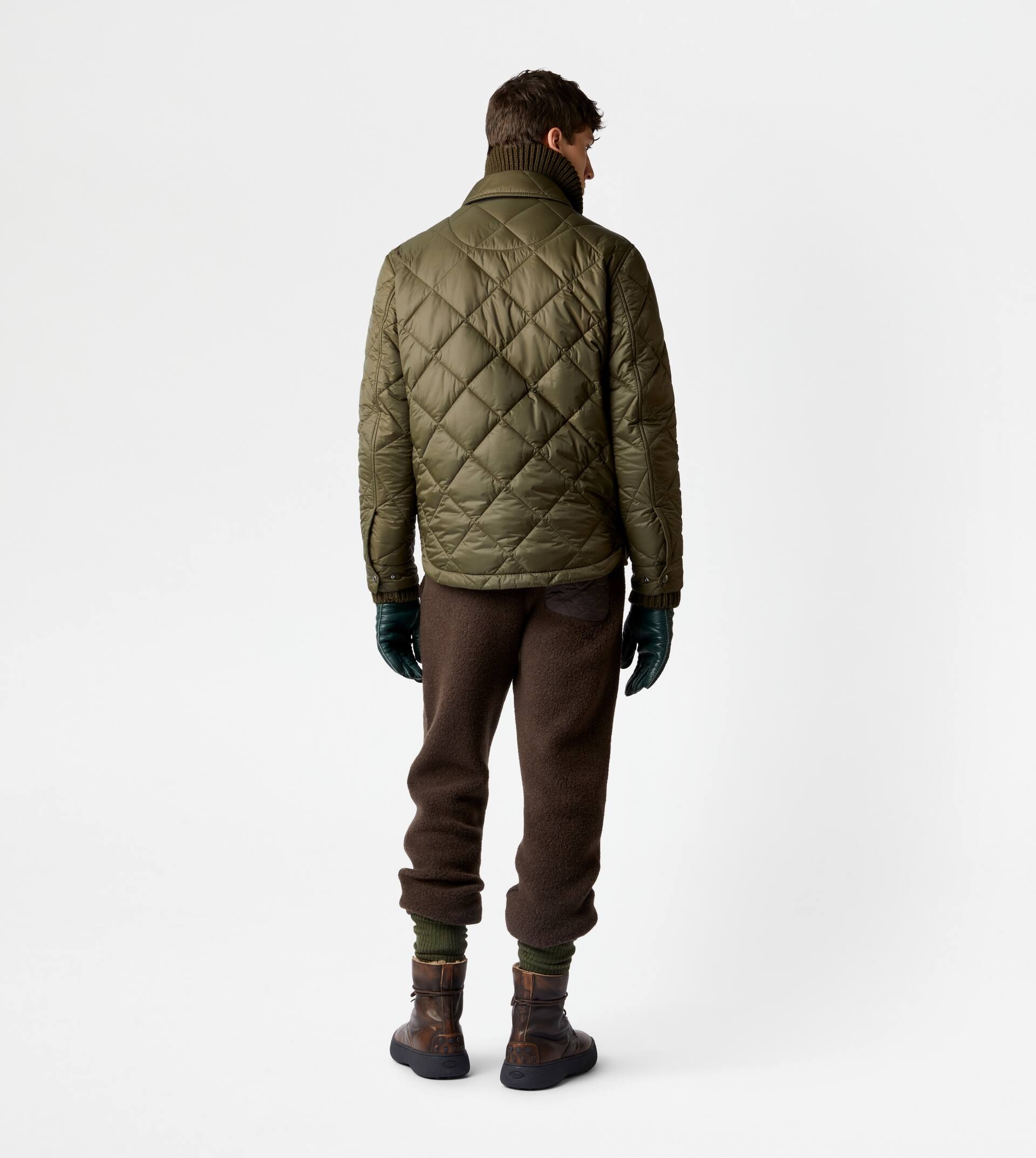 TOD'S QUILTED OVER SHIRT - GREEN - 3