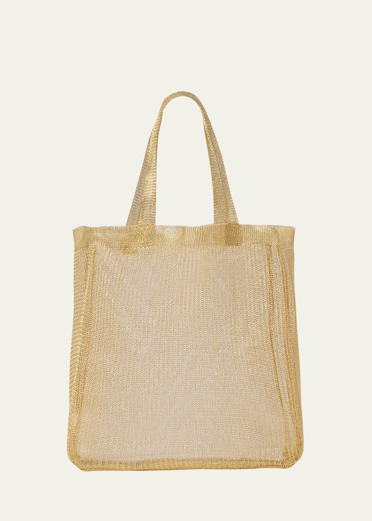 Imogen Mini Tote Bag in Brass Mesh - 1