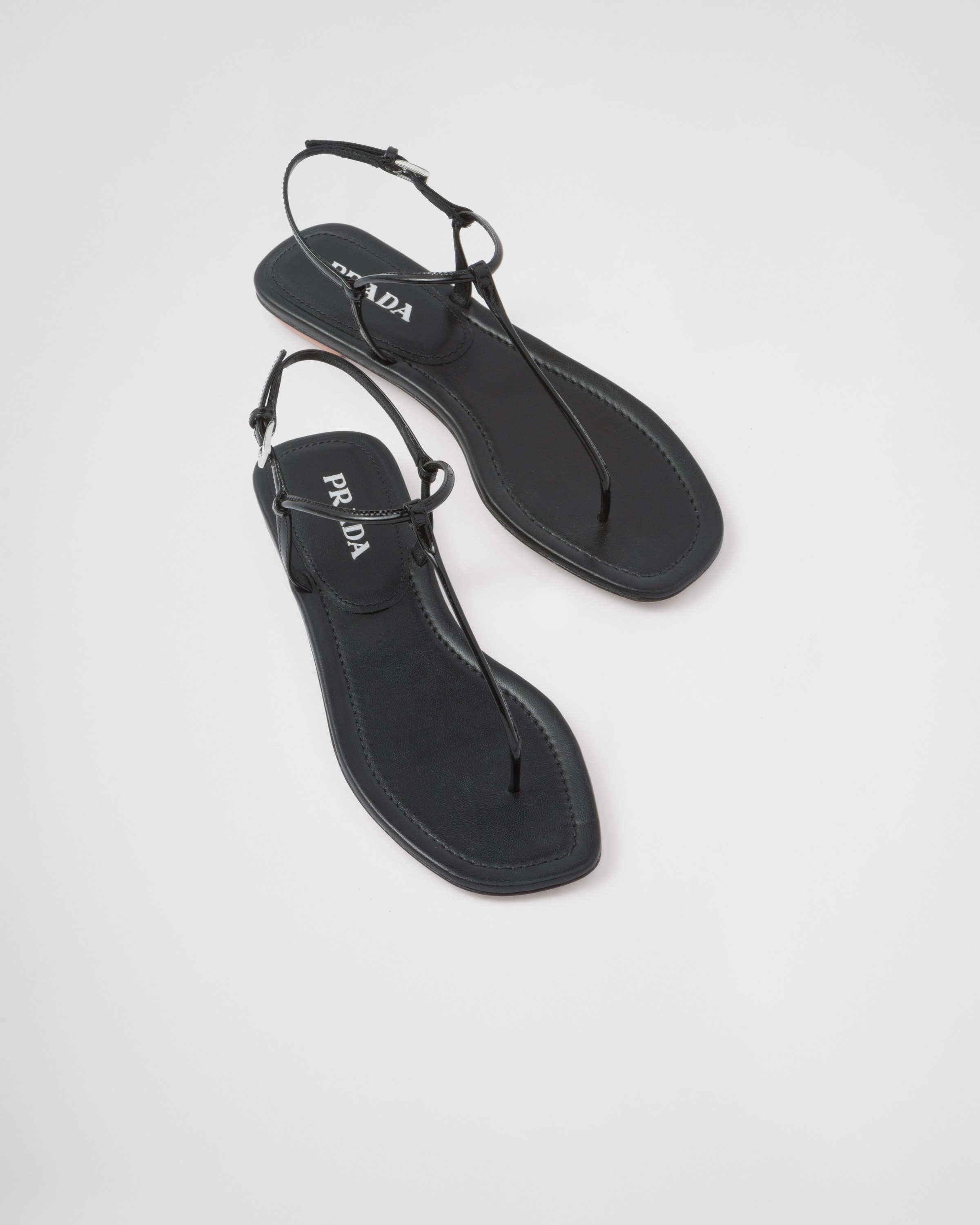 Patent leather thong sandals - 4