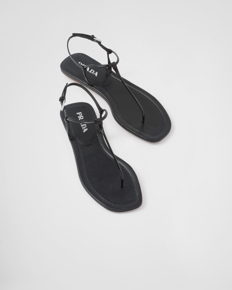 Patent leather thong sandals 4