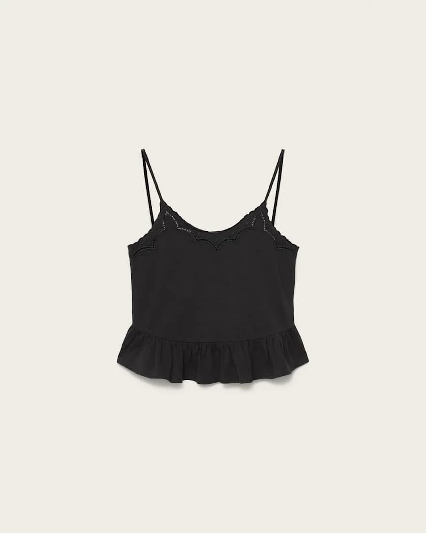 GEORGIA EMBROIDERED SLIM FIT CAMI TOP - 1