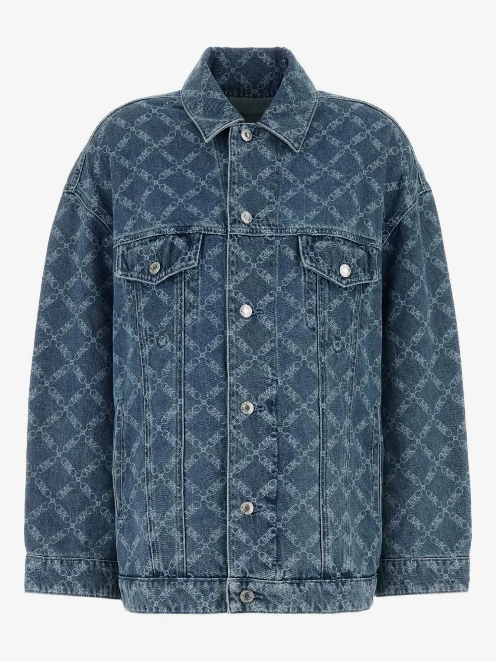printed denim jacket - 1