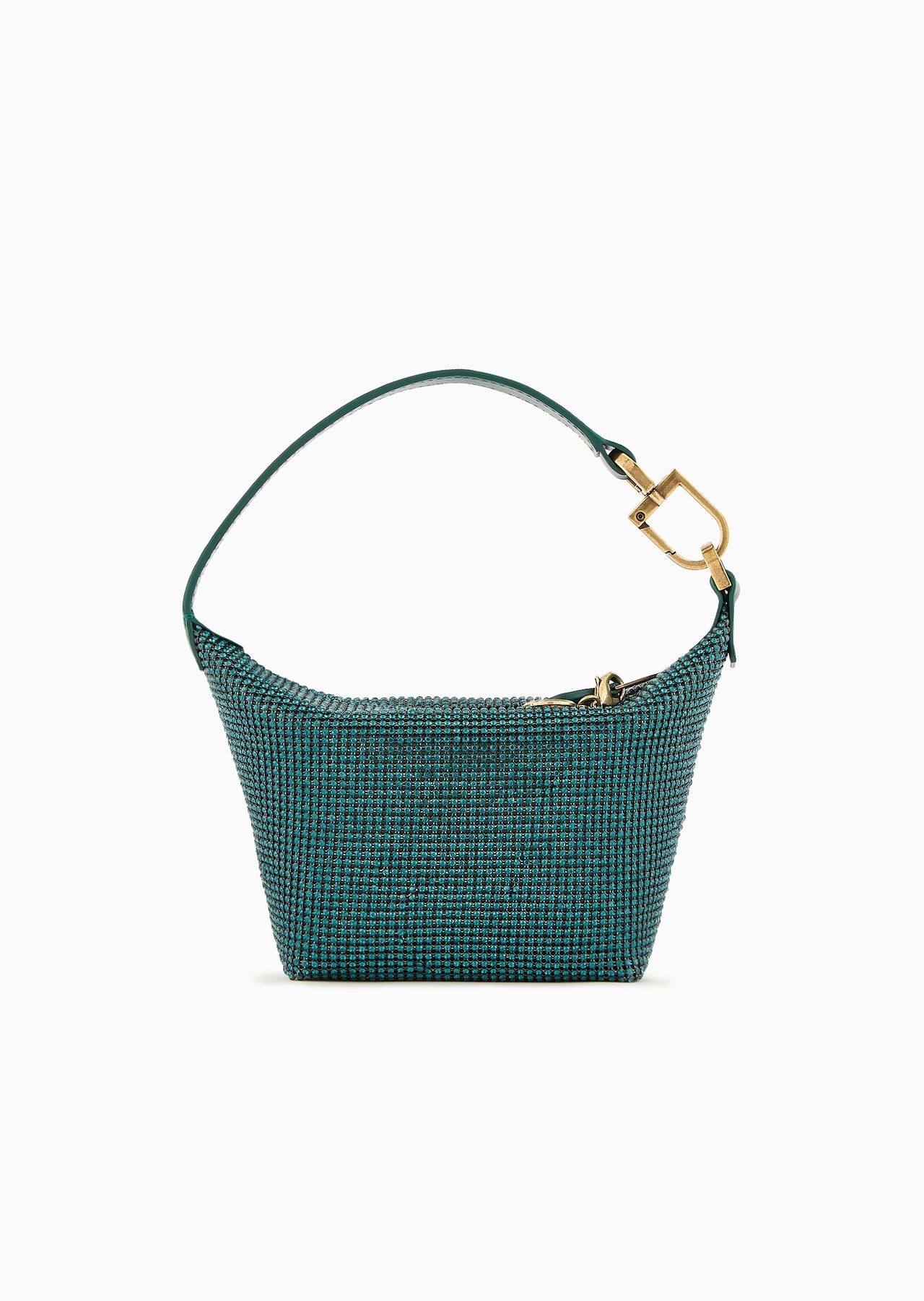 La Prima Soft mini handbag in metallic knit with rhinestones - 3