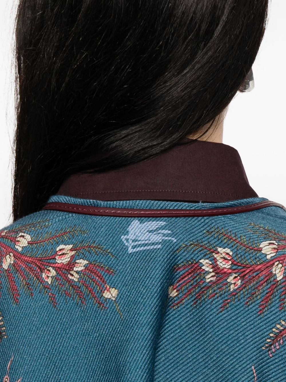 paisley-print poncho - 5