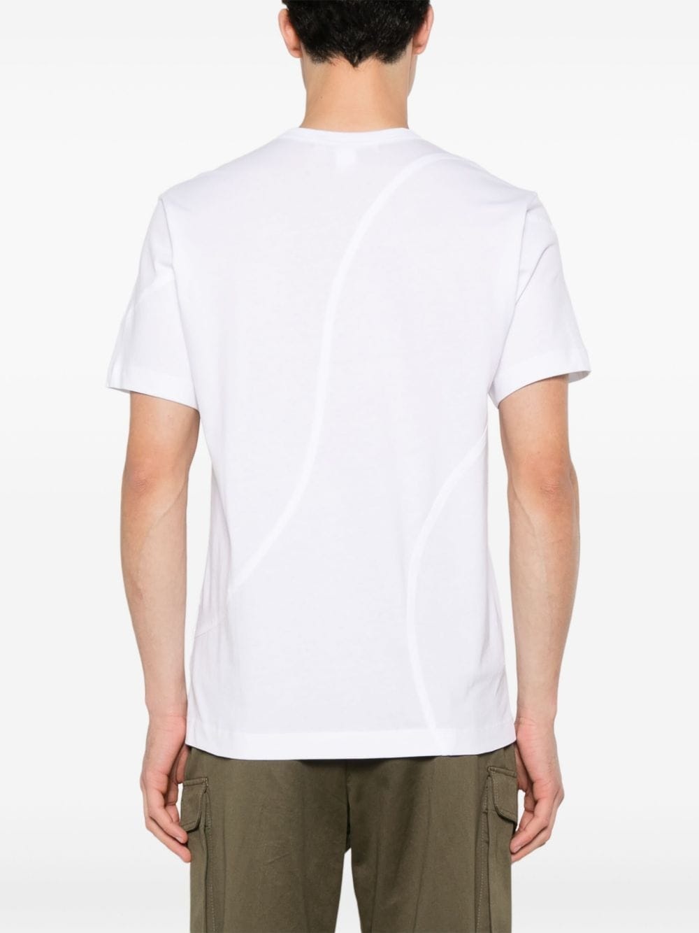 panelled cotton T-shirt - 4