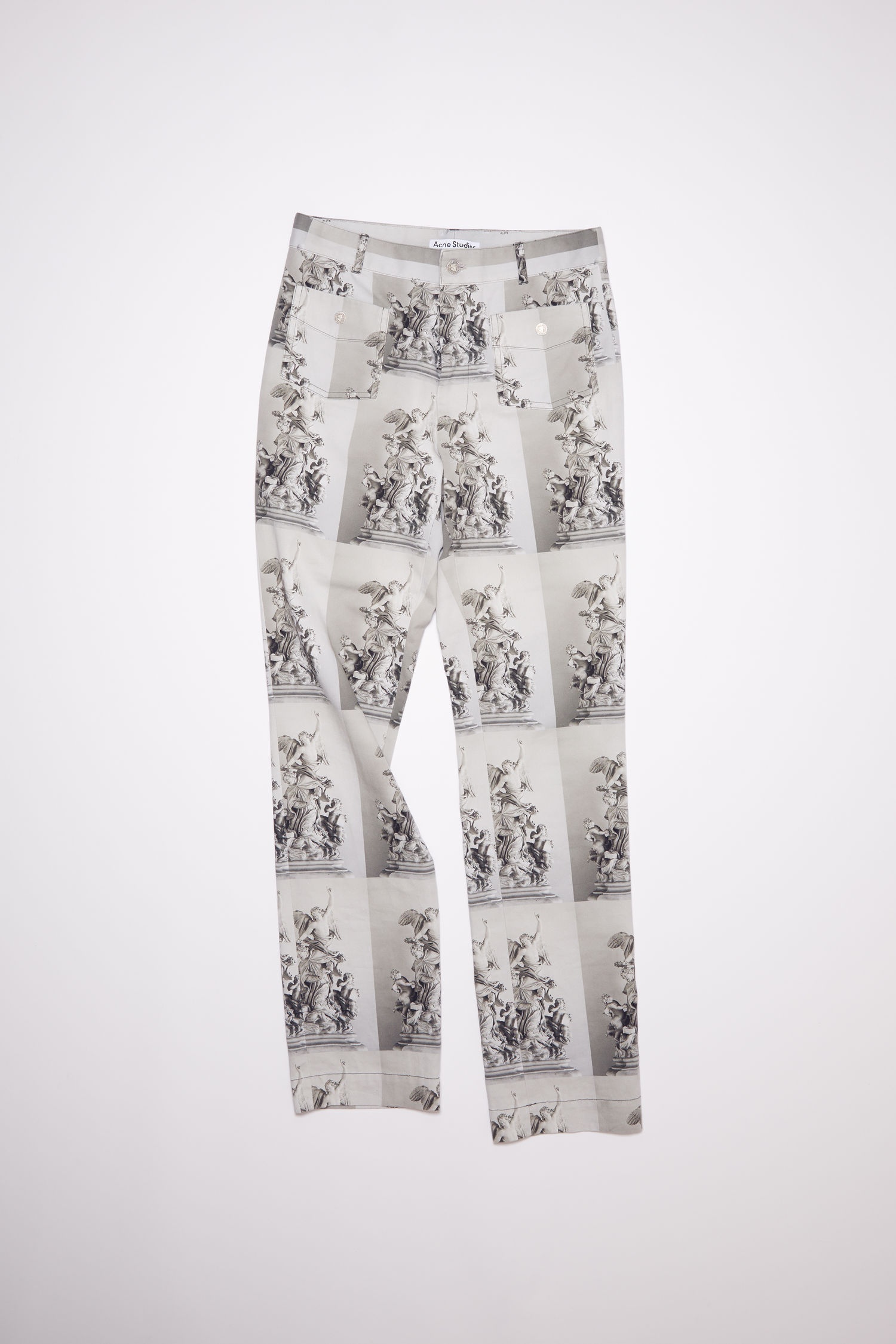 Printed trousers - Grey - 1