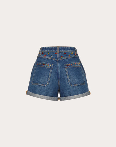 Valentino EMBROIDERED DENIM SHORTS outlook
