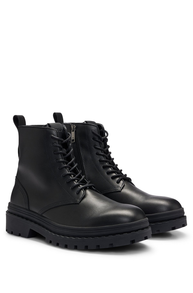 LEATHER LACE-UP BOOTS WITH RUBBER OUTSOLE 2