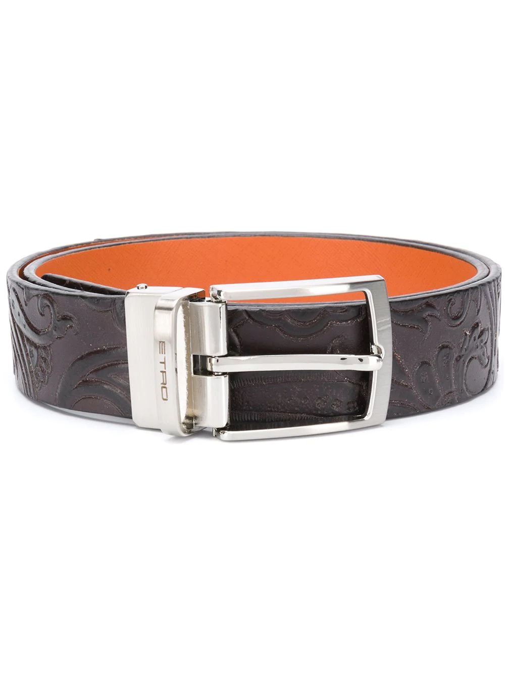 paisley-debossed belt - 1