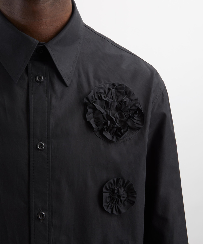 Black Frill Flower Easy Shirt 5
