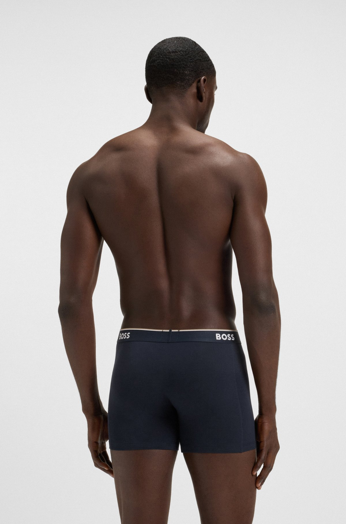 THREE-PACK OF STRETCH-COTTON BOXER BRIEFS WITH LOGOS - 2