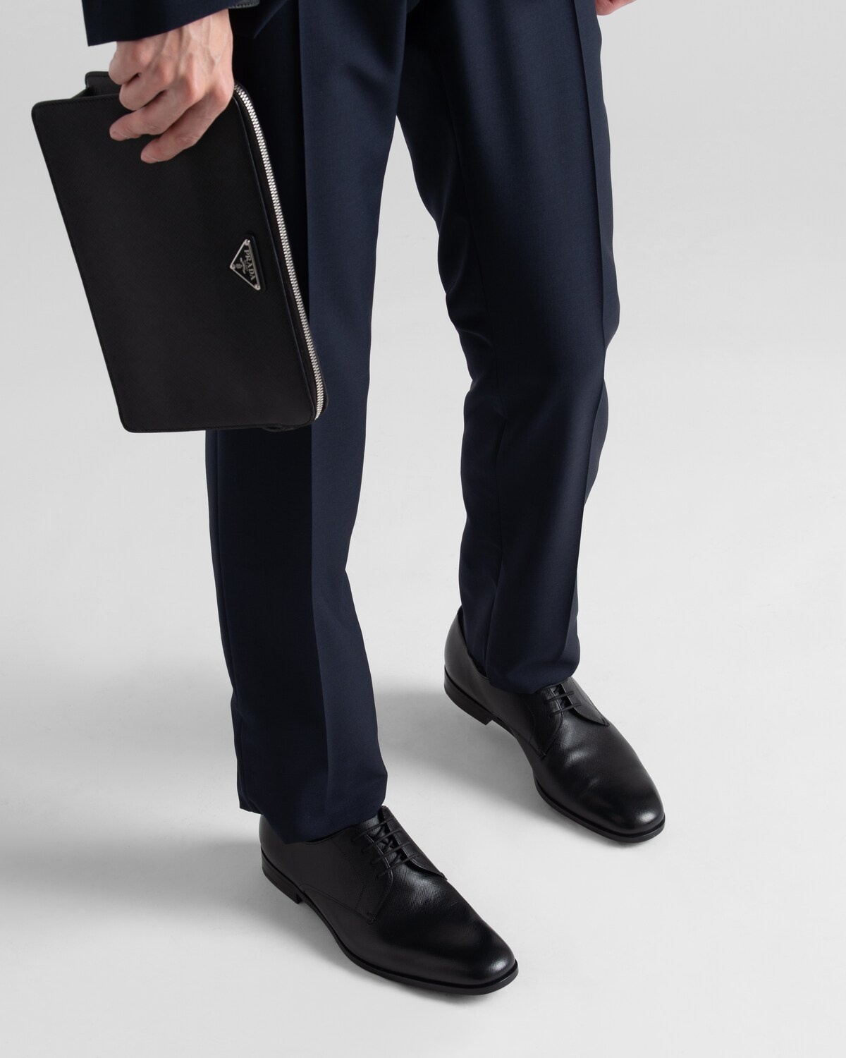 Saffiano leather derby shoes - 3