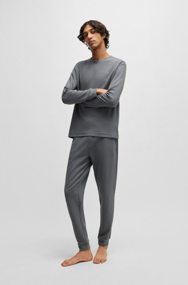 HUGO COTTON PAJAMA TOP WITH EMBROIDERED LOGO outlook