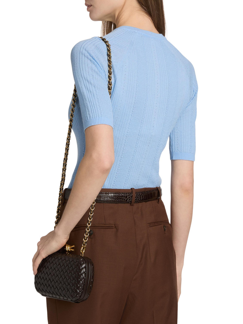 Women's Brielle Merino Wool Short-Sleeve Sweater - Blue Jay 5