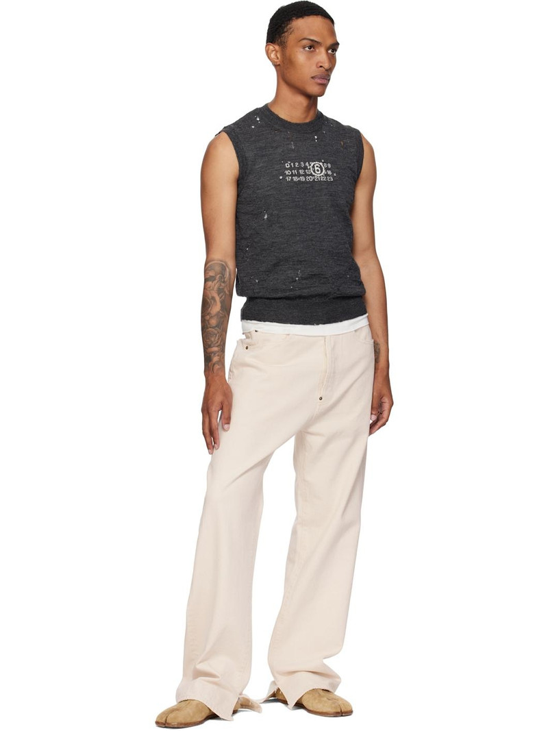 MM6 Maison Margiela Gray Wool Sweater Vest outlook