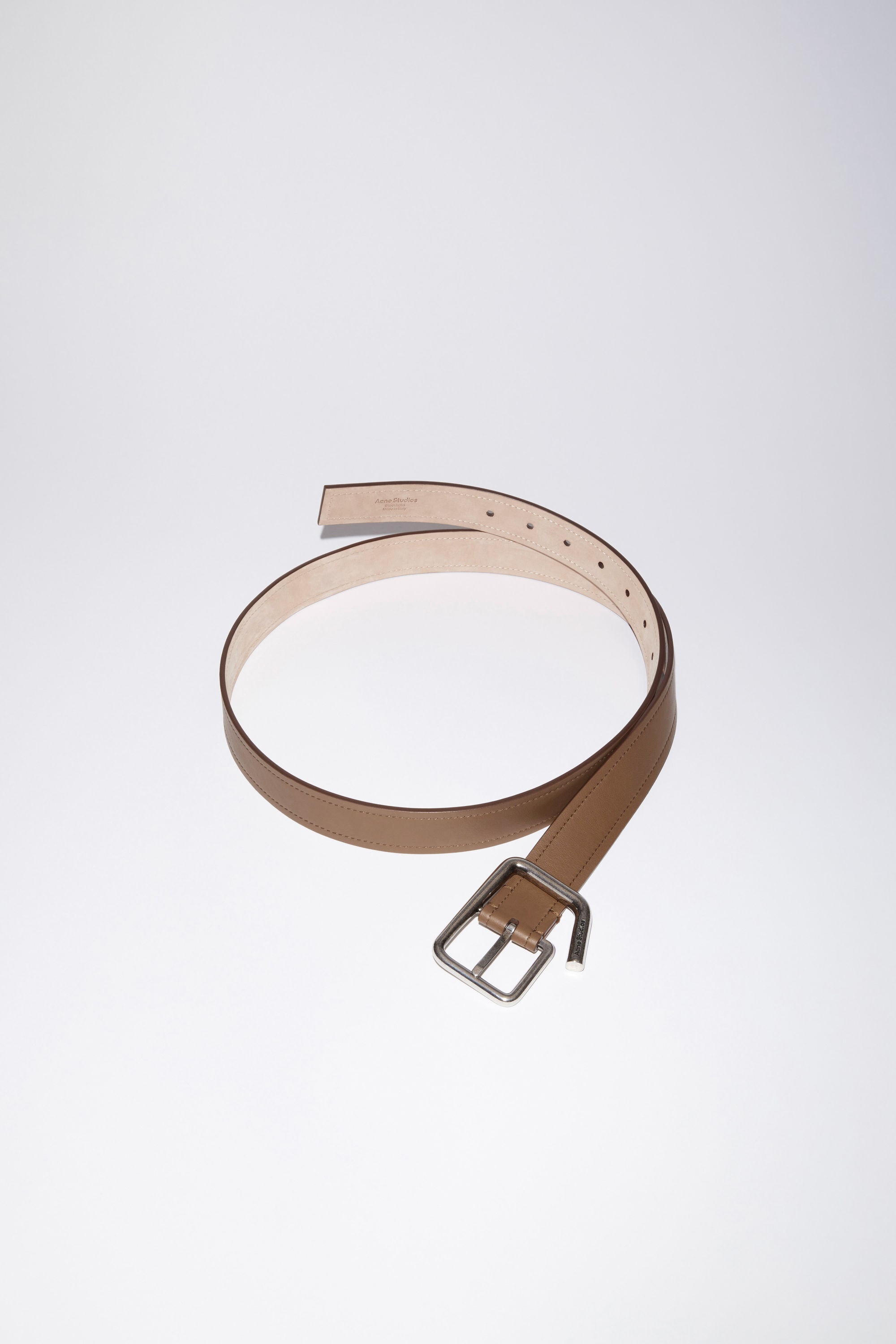 Deconstructed buckle belt - Camel brown - 1