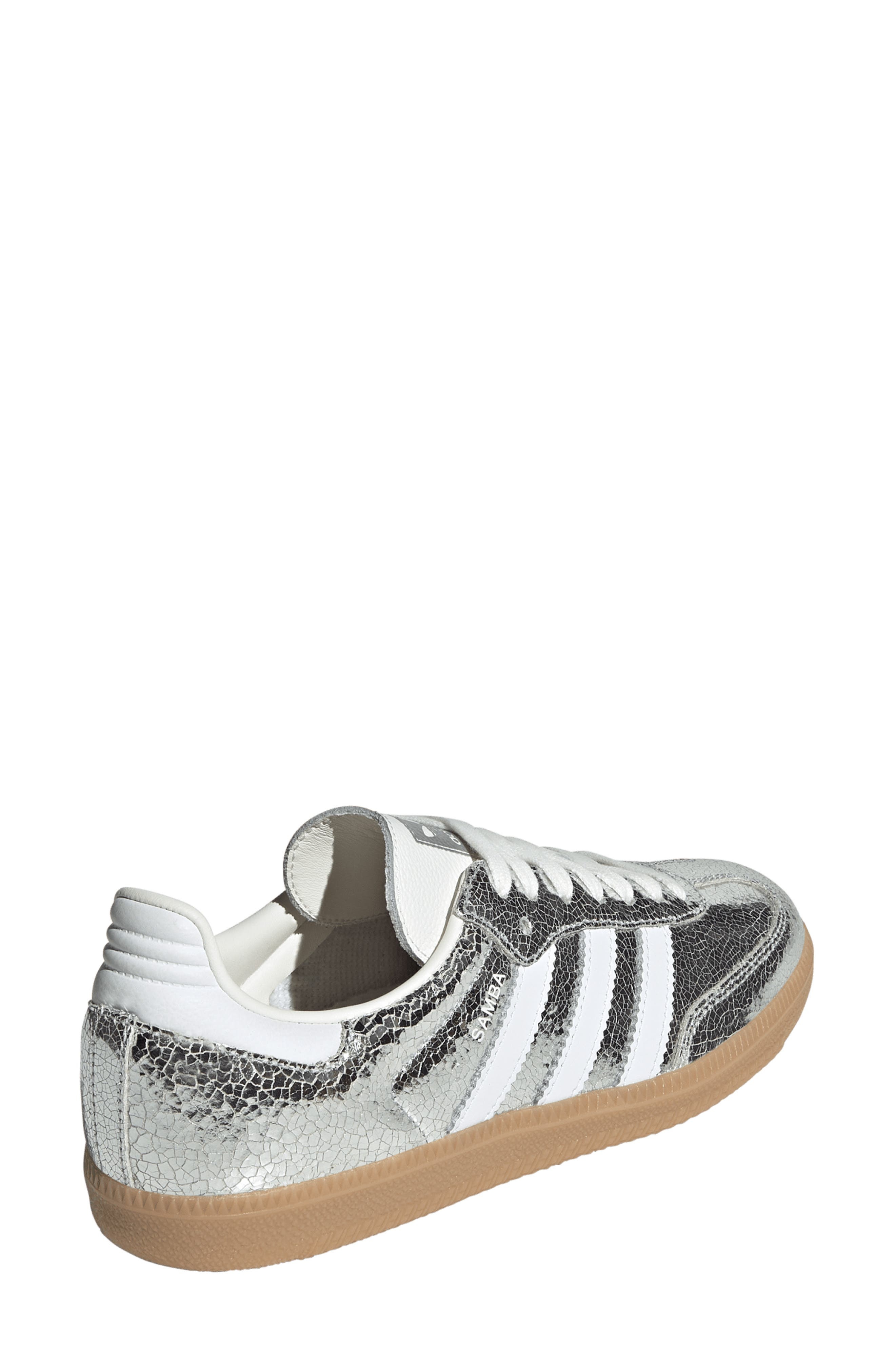 adidas Samba OG Sneaker in Silver Metallic/White/White at Nordstrom - 2