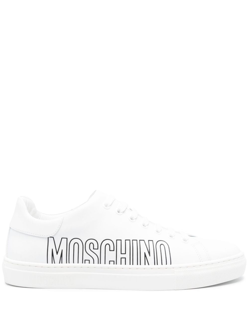 logo-debossed leather sneakers - 1