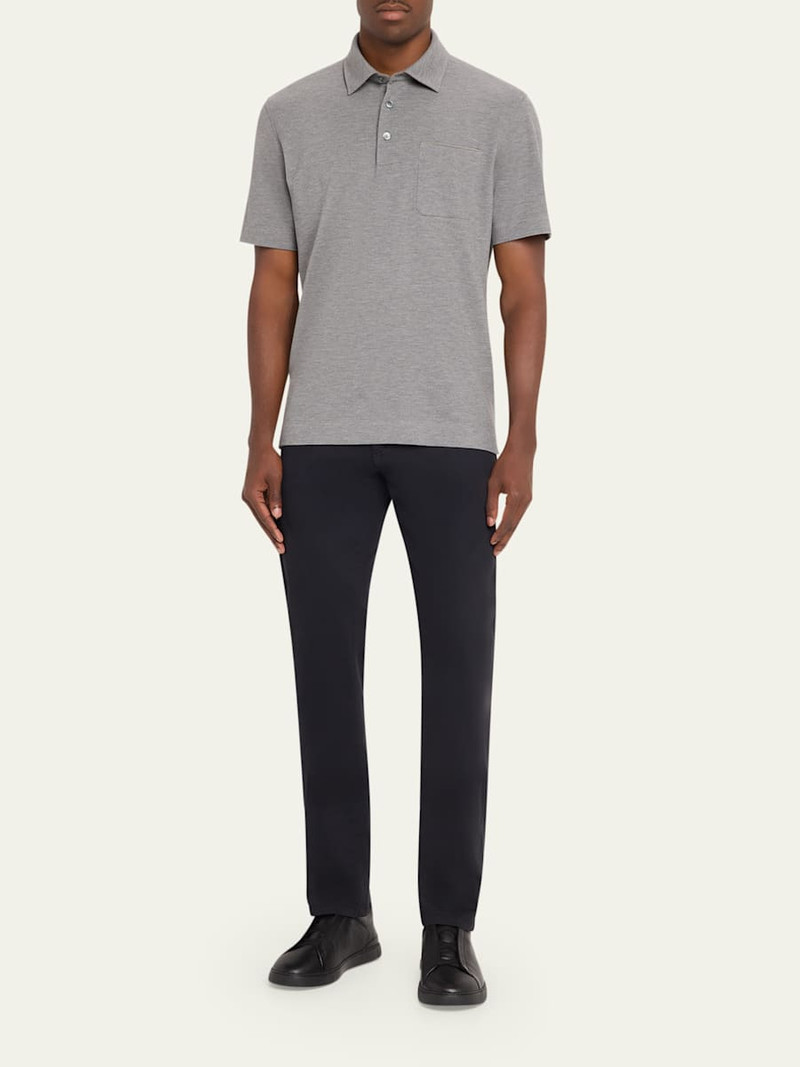 ZEGNA Men's Pure Cotton Piqué Polo Shirt outlook